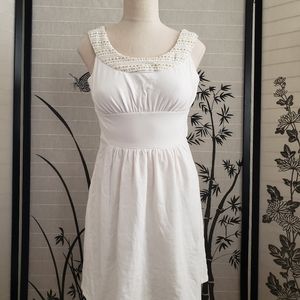[mark.] White Grecian Summer Mini Dress